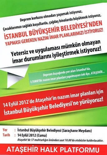 Ataşehir Halkı Büyükşehir'e yürüyor!