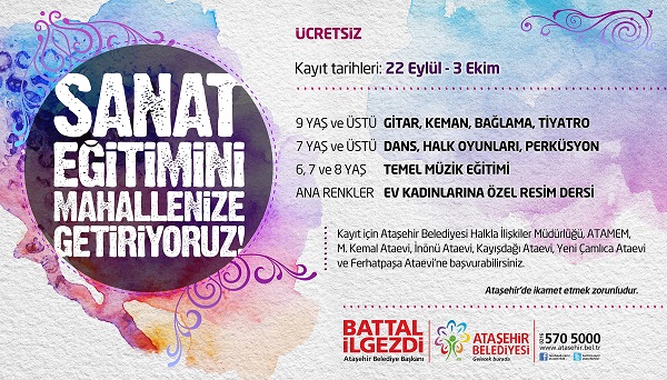 Sanat mahallenize geliyor