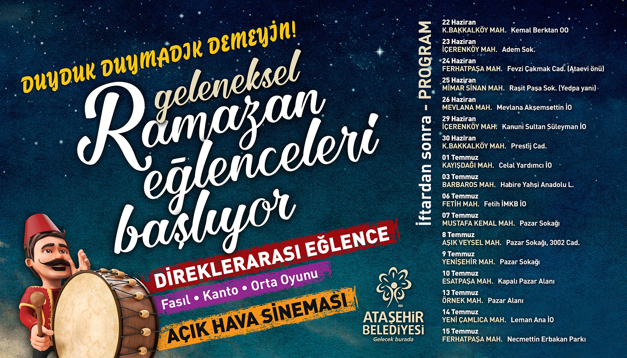 Ataşehir'de Ramazan etkinlikleri