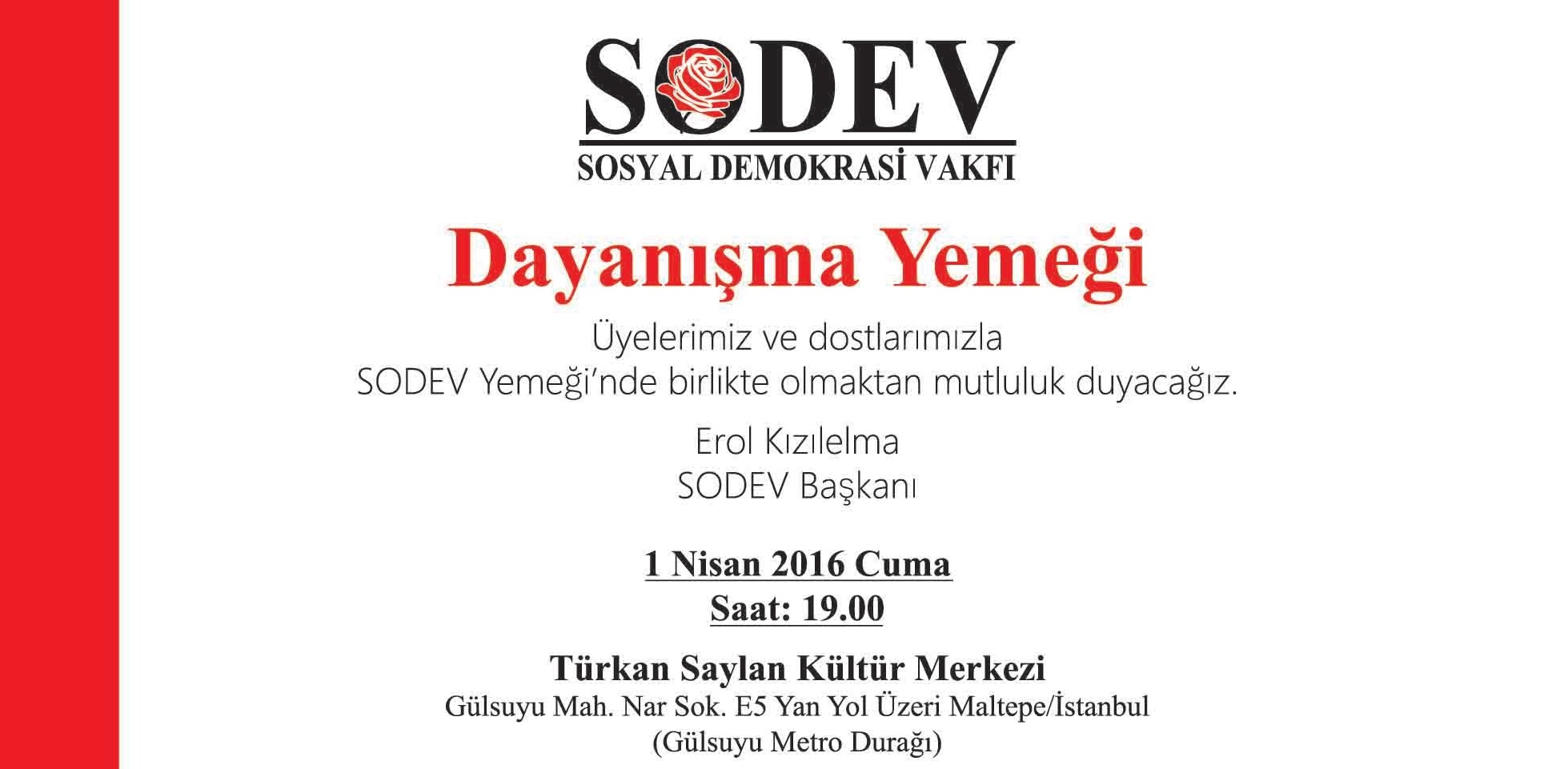 SODEV’den Dayanışma Yemeği