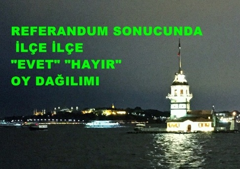 İSTANBUL İLÇELERİNDE REFERANDUM SONUÇLARI