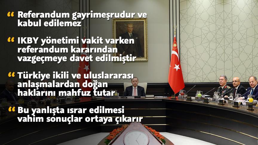 MGK BİLDİRİSİ: REFERANDUM GAYRİMEŞRUDUR