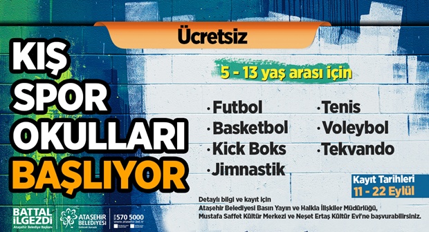 KIŞ SPOR OKULU’NA KAYITLAR BAŞLIYOR