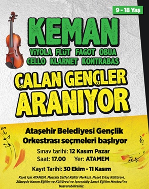 GENÇLİK ORKESTRASI YETENEKLERİNİ ARIYOR