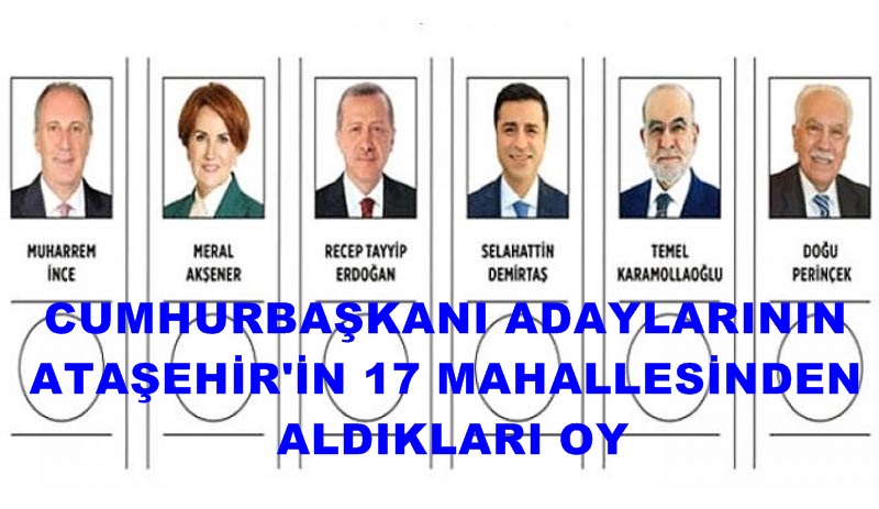 CUMHURBAŞKANLIĞI SEÇİM SONUÇLARININ MAHALLELERE GÖRE DAĞILIMI