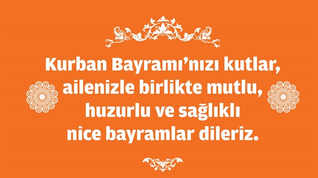 Kurban Bayramınız mübarek olsun.