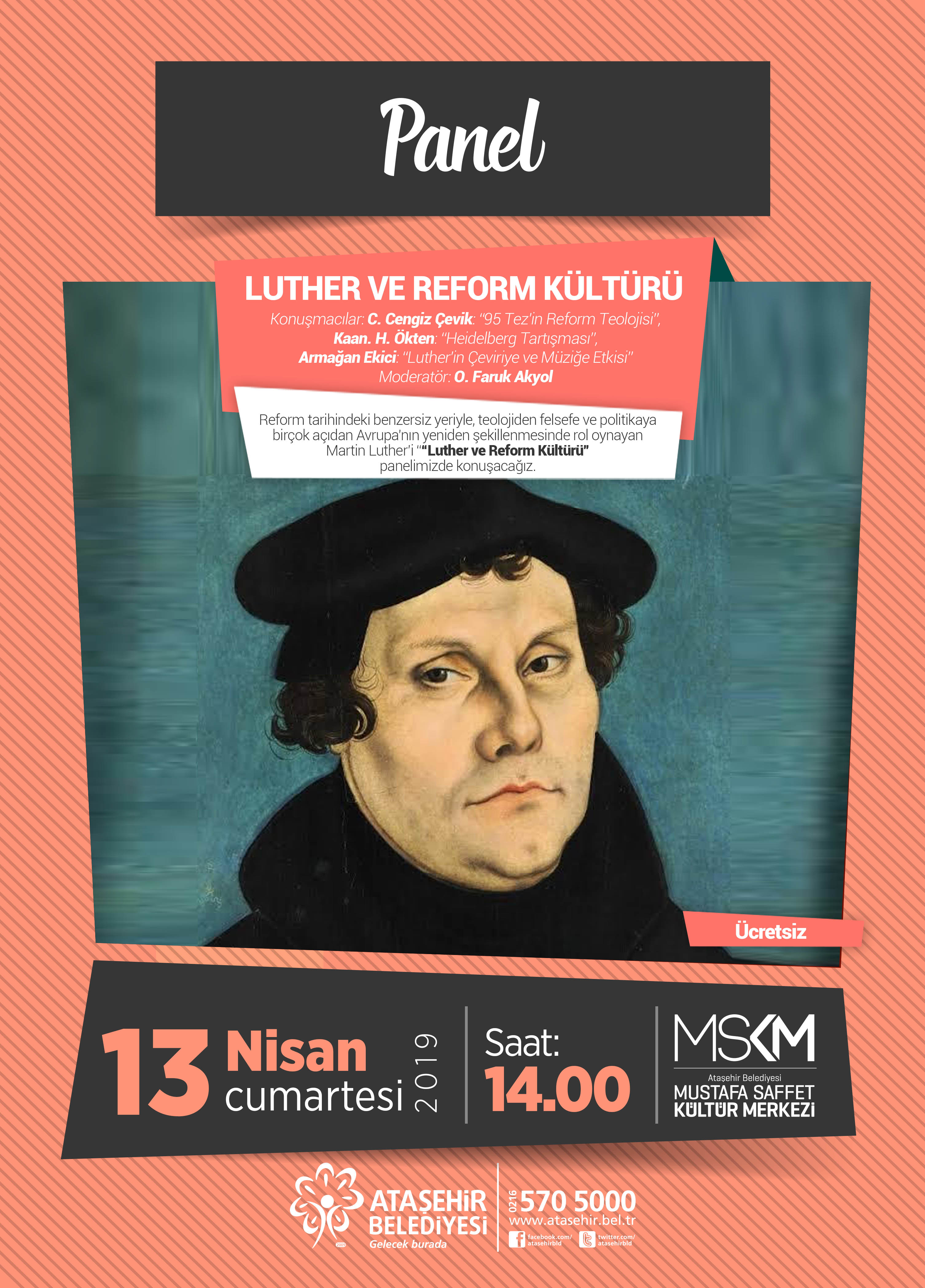 Ataşehir'de Luther ve Reform Kültürü konuşulacak