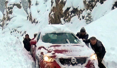 Artvin'de çığ düştü