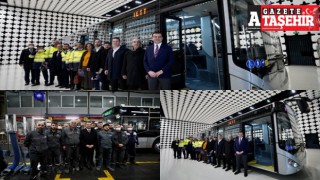 İmamoğlu kentin yeni metrobüs aracını test etti