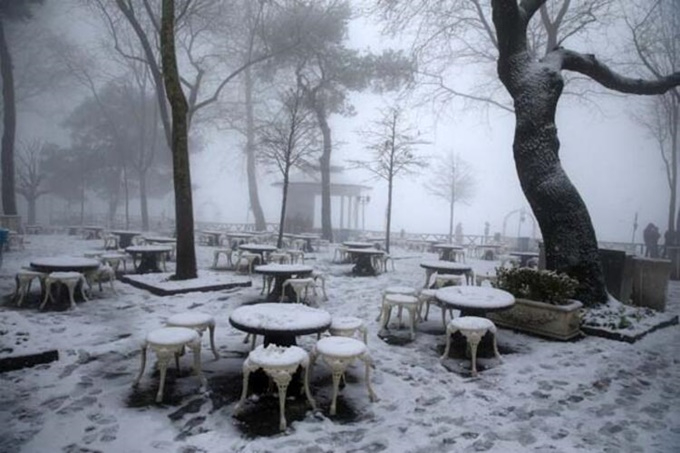 İstanbul'dan kar manzaraları