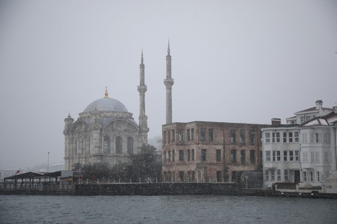 İstanbul'dan kar manzaraları