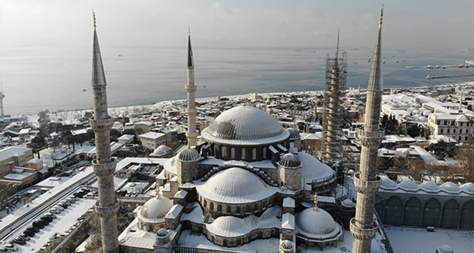 İstanbul'dan kar manzaraları