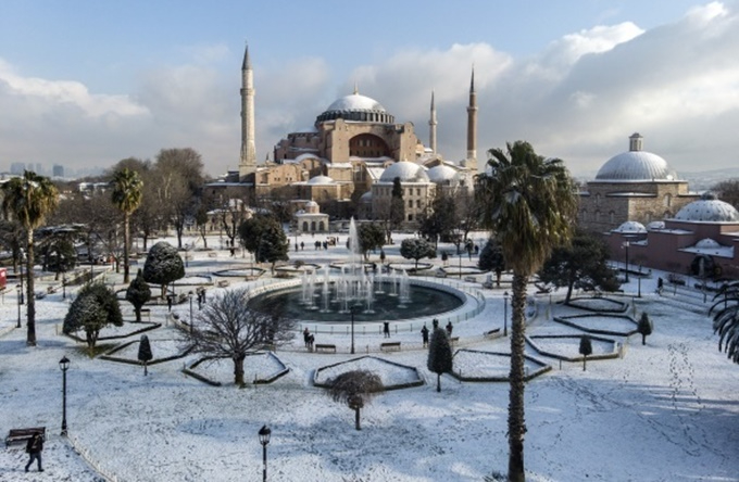 İstanbul'dan kar manzaraları