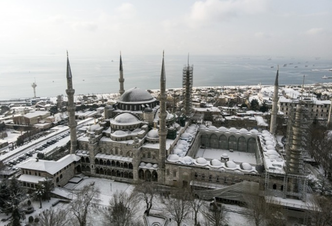 İstanbul'dan kar manzaraları