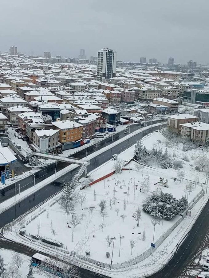 İstanbul'dan kar manzaraları