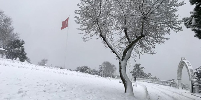 İstanbul'dan kar manzaraları