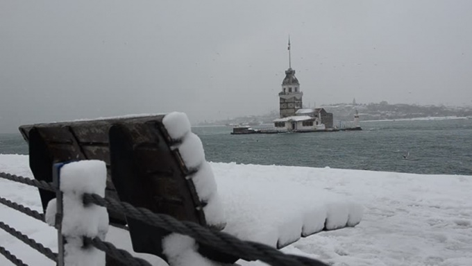 İstanbul'dan kar manzaraları