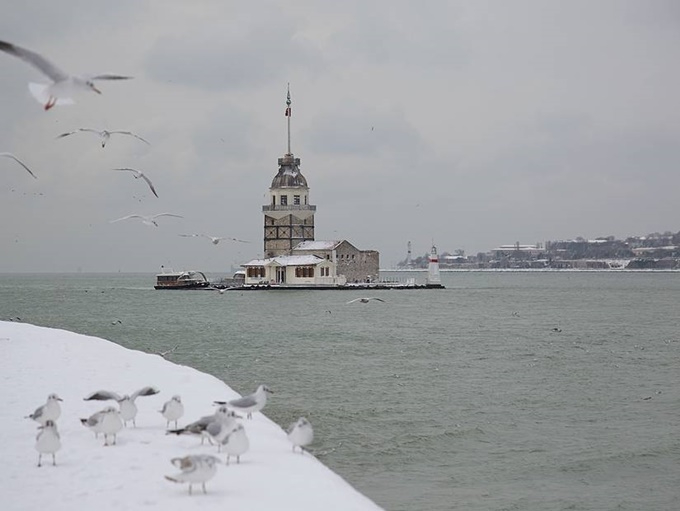 İstanbul'dan kar manzaraları