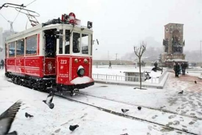 İstanbul'dan kar manzaraları