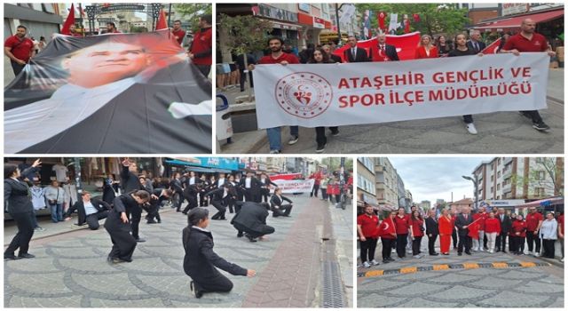 Ataşehir Gençlik ve Spor İlçe Müdürlüğü “Alay” yürüyüşü düzenledi