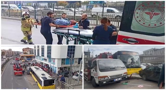 Otobüs durağa daldı ölü ve yaralılar var