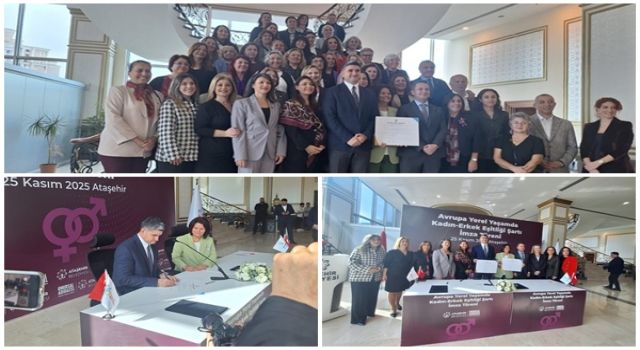 Onursal Adıgüzel Avrupa Yerel Yaşamda Kadın-Erkek Eşitliği Şartı’nı imzaladı