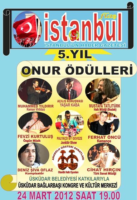 Onur Ödülleri” Töreni 24 Mart’ta