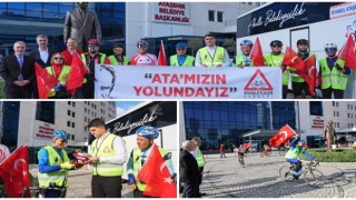 Ataşehir’de bisikletlerle “Atamızın Yolundayız” turu başladı